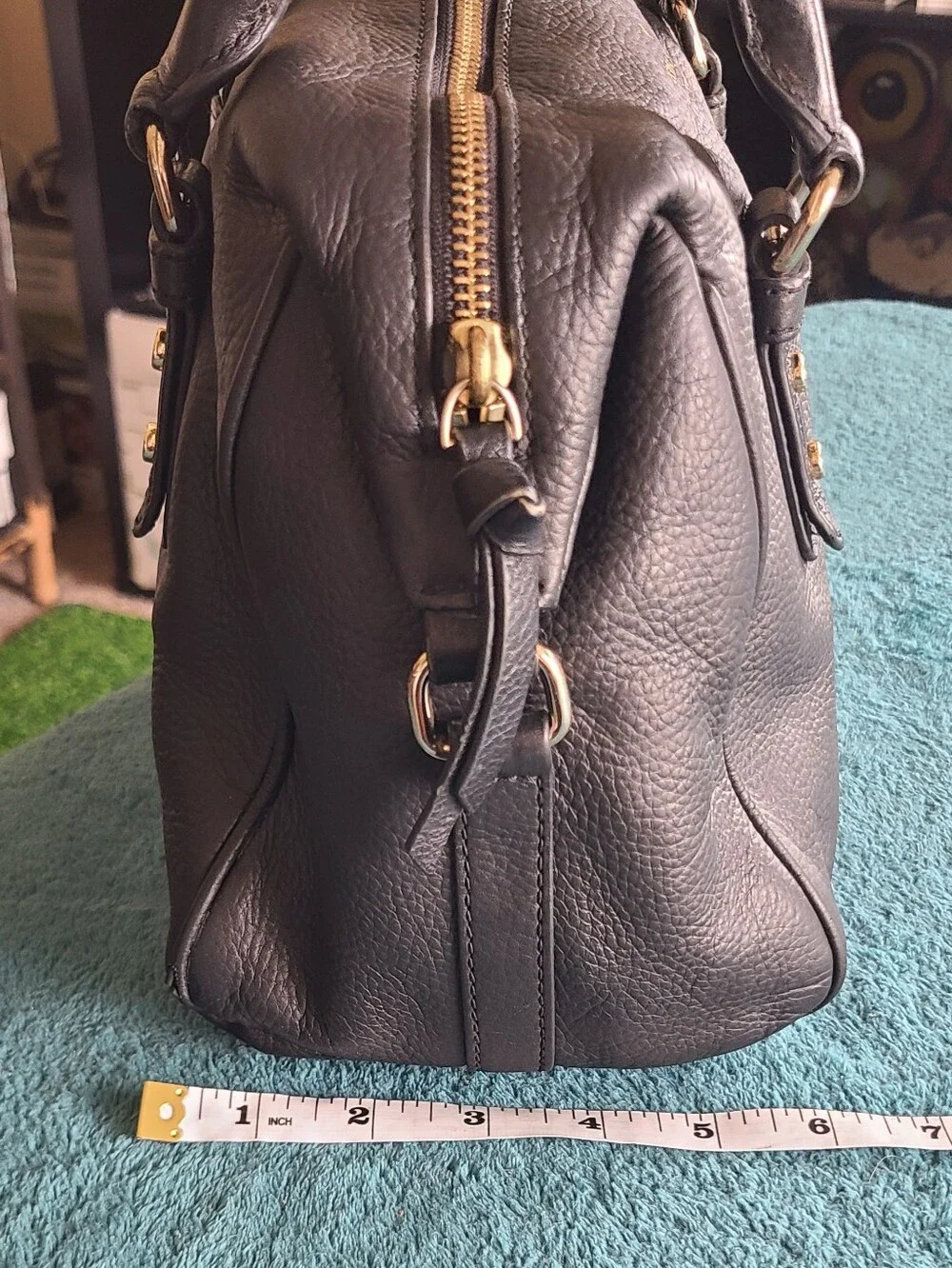 Kate Spade Black Leather Satchel Handbag